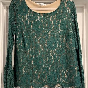 Green lace top